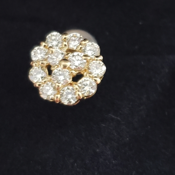 1 carat tcw diamond earrings - Picture 2 of 4
